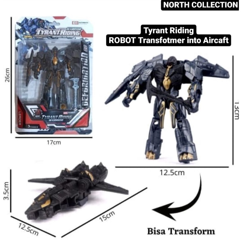 Tyrant Riding Robot Transformer Into Aircraft