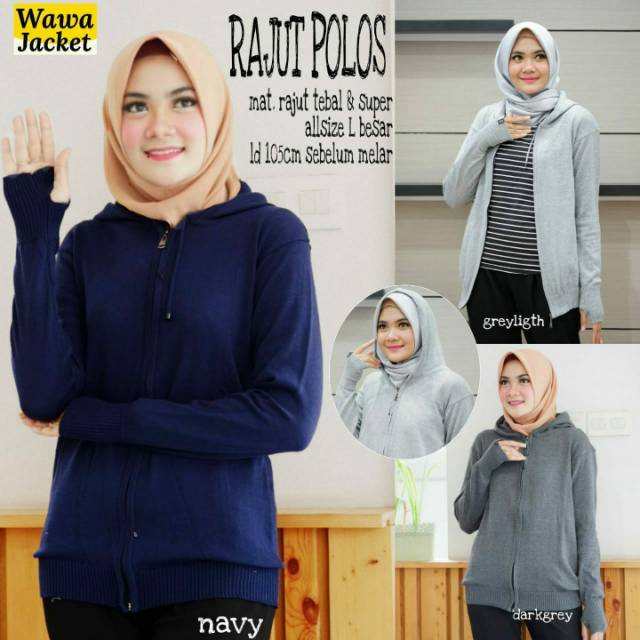 Jaket rajut polos