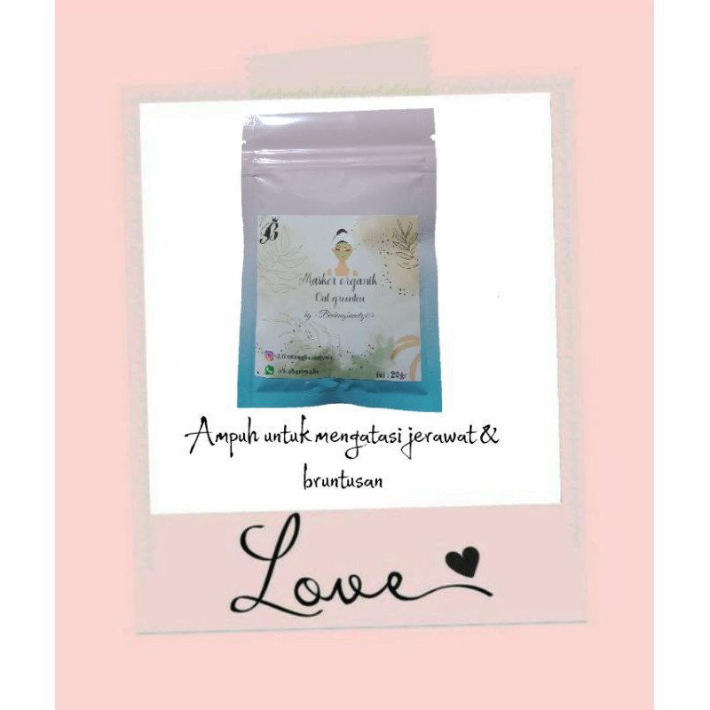 Masker organic Oat greentea
