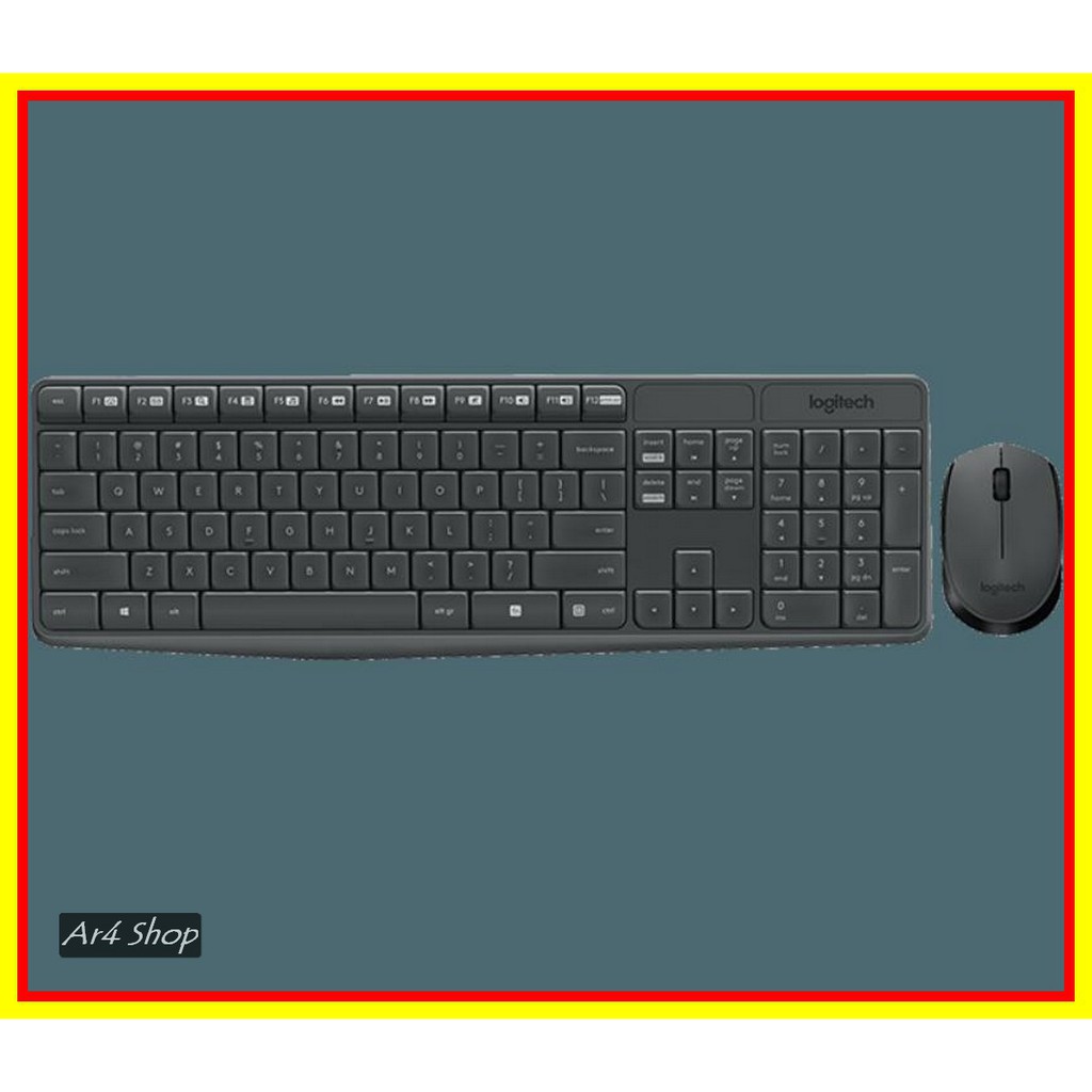 Keyboard - Logitech - Wireless Keyboard And Mouse Combo Mk235