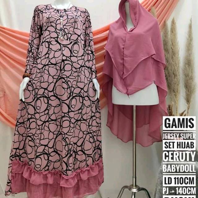 Gamis misbe set khimar