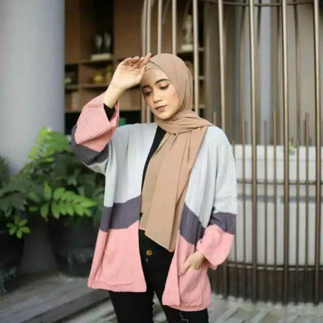 Cardigan threetone