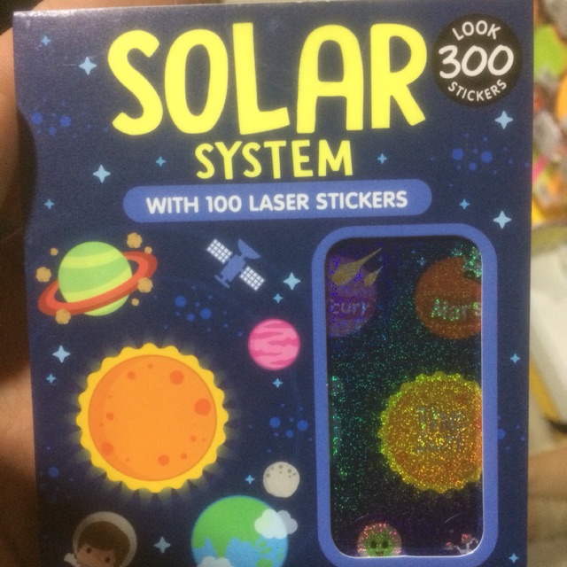 Solar System with 100 laser stickers