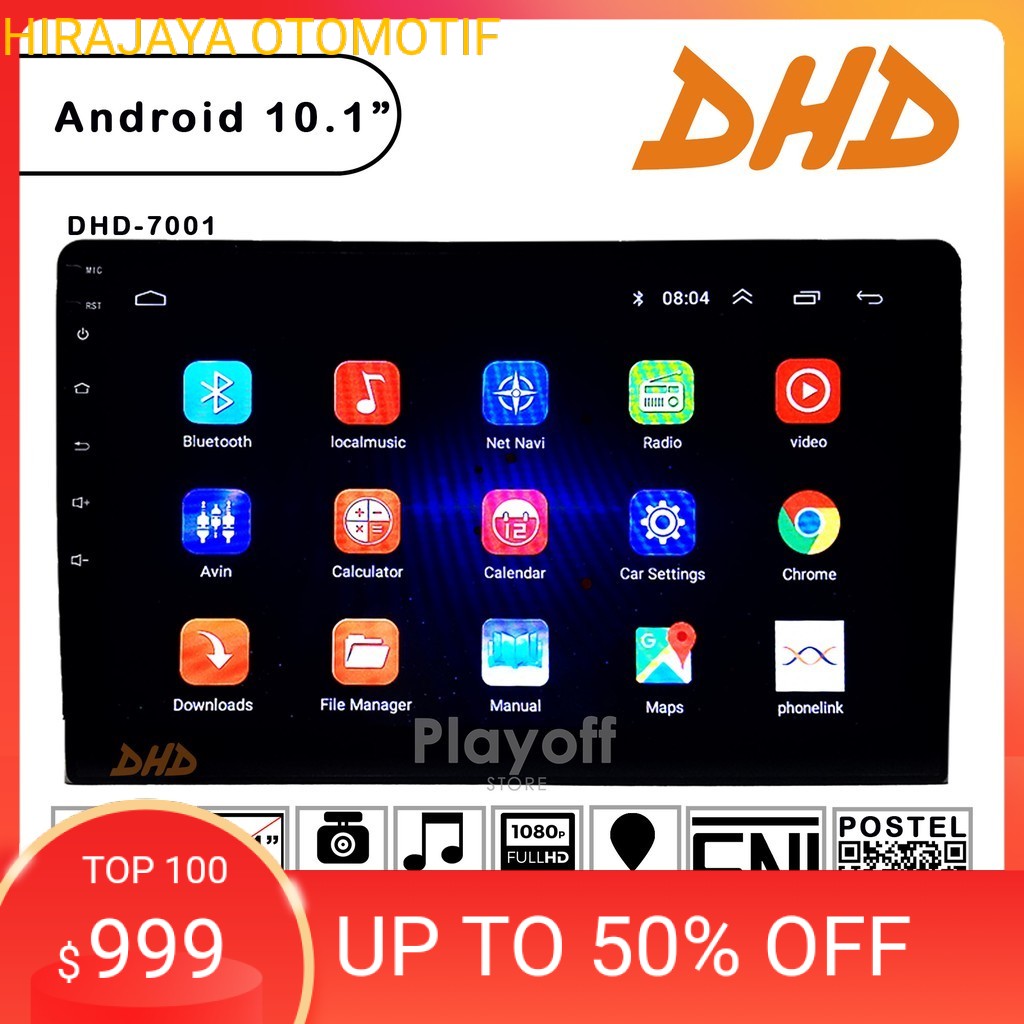 Head Unit ANDROID Double Din DHD 10 Inch GPS BLUETOOTH MIRRORLINK YOUTUBE