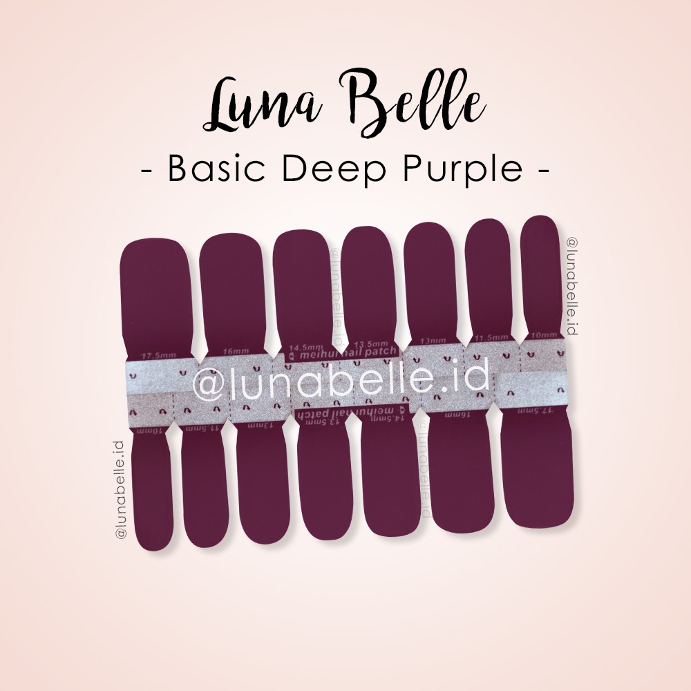 Nail sticker / sticker kuku Basic Deep Purple
