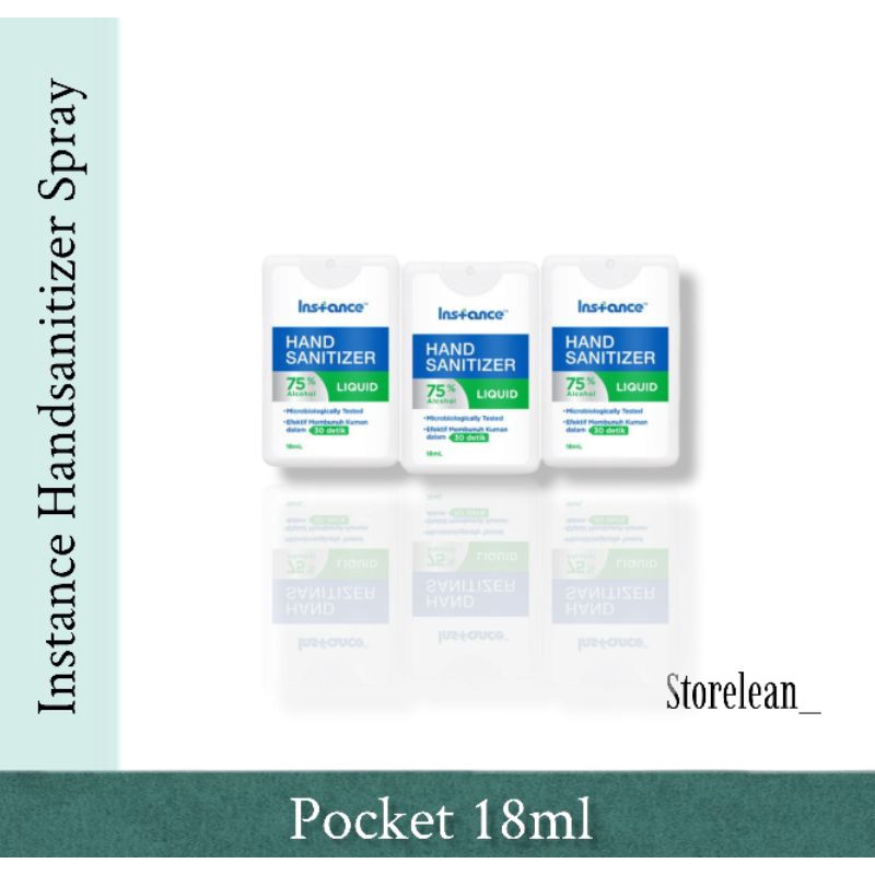 Instance Handsanitizer Cair Liquid Spray 18ml Pocket