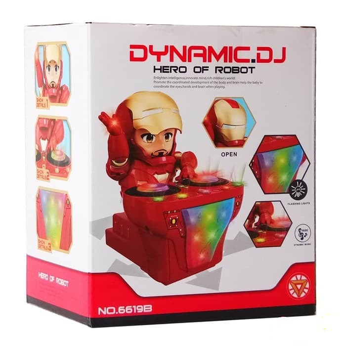DYNAMIC DJ IRON MAN DANCE ROBOT - MAINAN ANAK