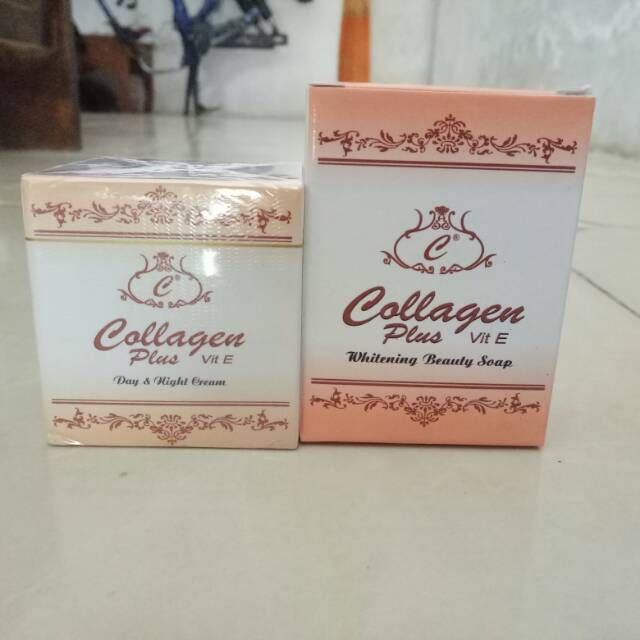 cream collagen(siang+malam+sabun)