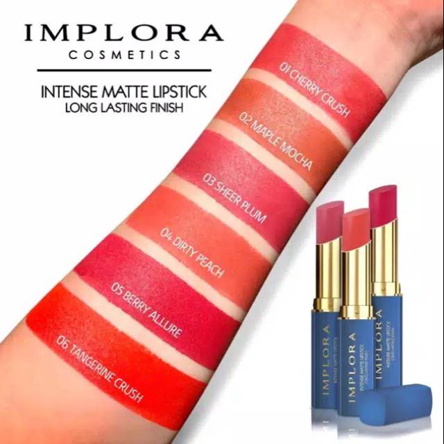 Implora intense matte lipstick long lasting finish