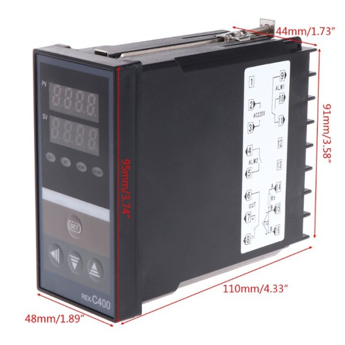 PID Rex C400 Temperatur Temperature Controller Relay