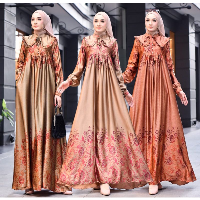 New mozaik silk gamis