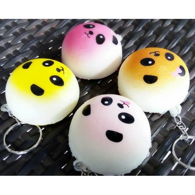 Colour panda bun squishy Murah