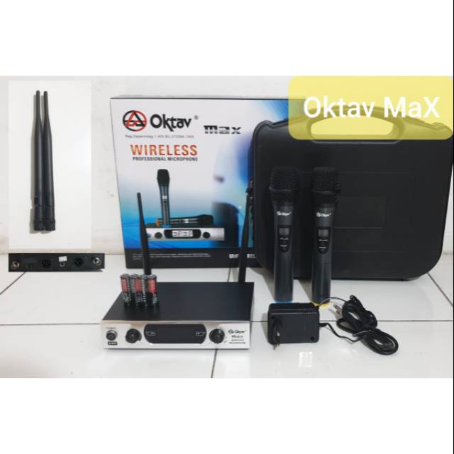 Mic Wireless OKTAV MAX Handheld With Hardcase PVC TERBAIK