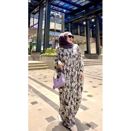 Daster Kaftan Motif Dollar