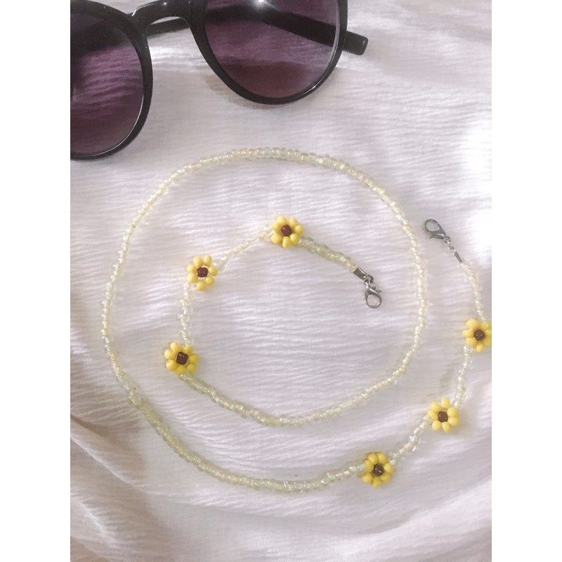 Strap Masker/Kacamata (Daisy- Soft yellow)
