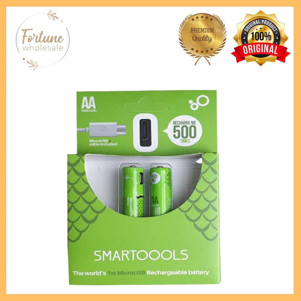 Battery / Baterai / batre AA micro USB Smartoools ORIGINAL RESMI