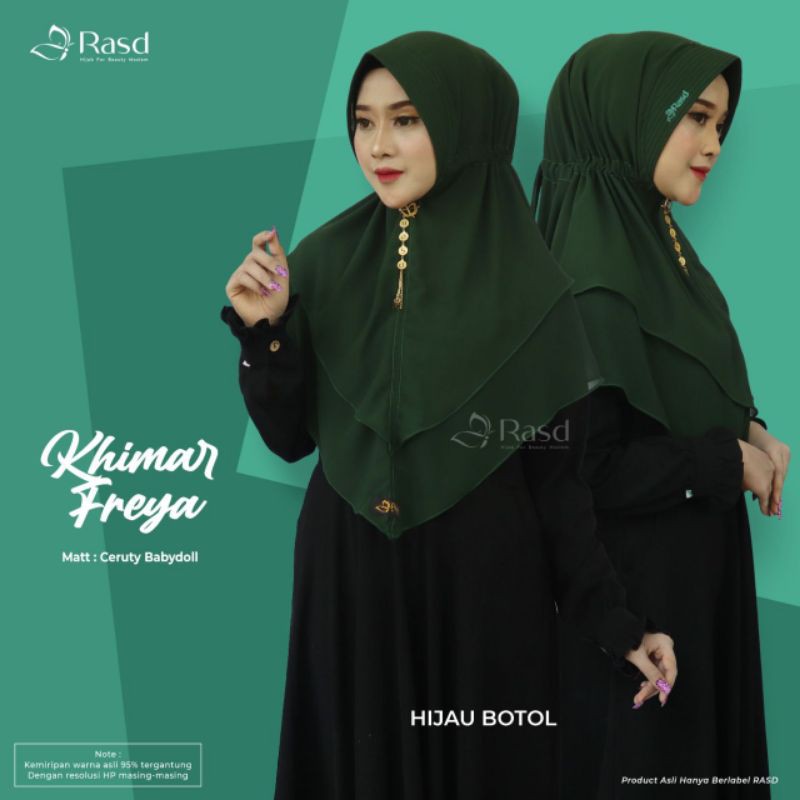 KHIMAR FREYA HIJAU BOTOL