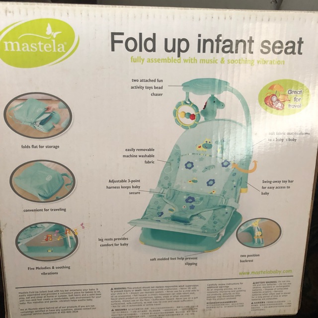 Fold up infant seat