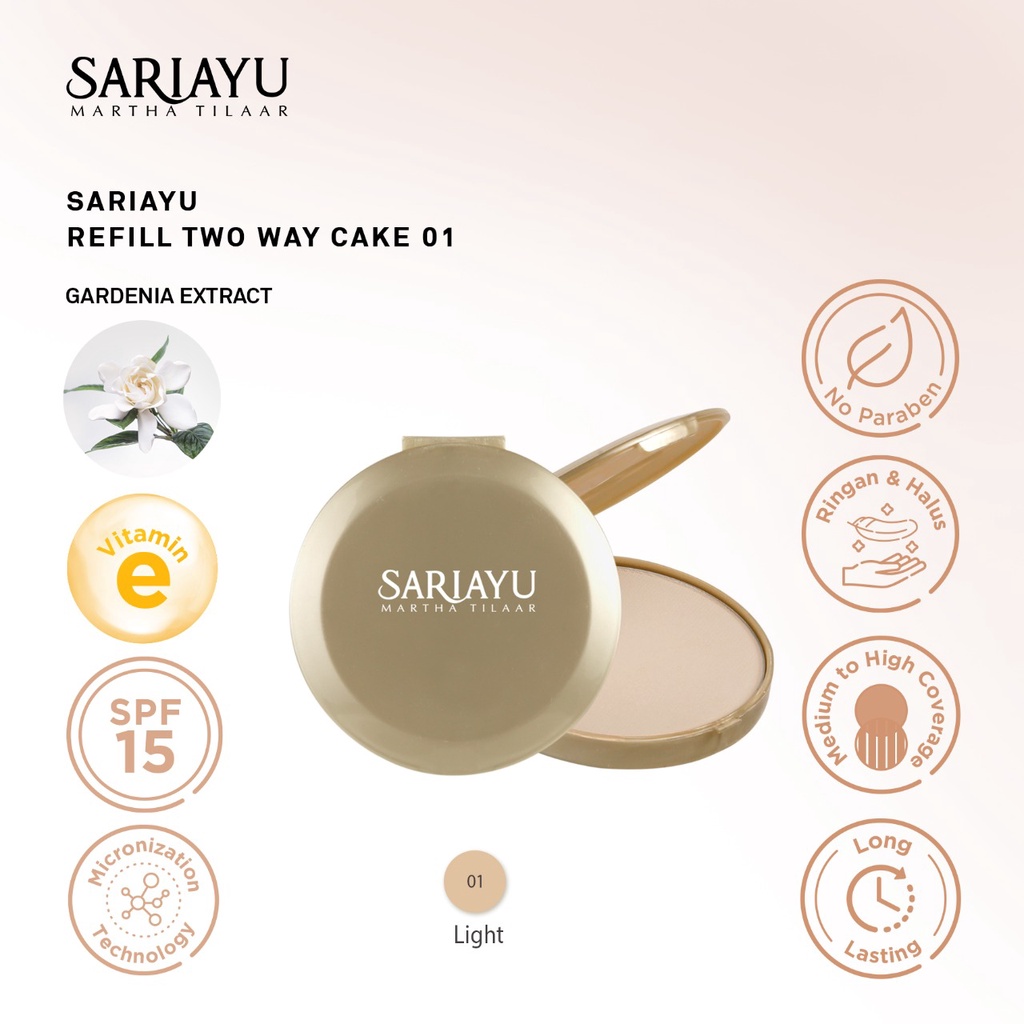 Sariayu Refill Two Way Cake - 01 Light 12gr