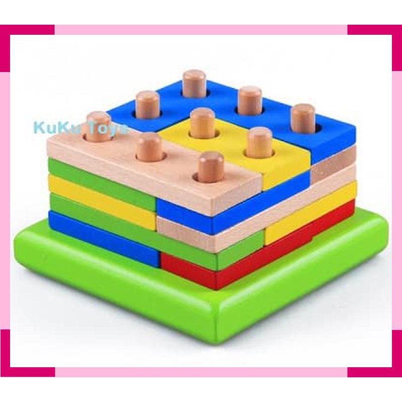 Mainan Edukasi/Edukatif Geometry Building Blocks