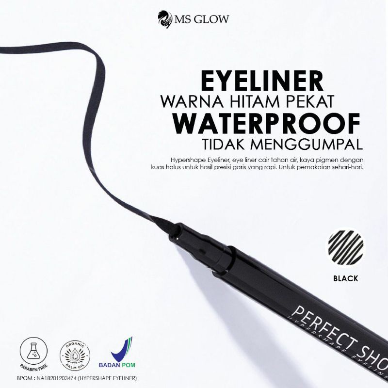 eye liner waterproof ms glow