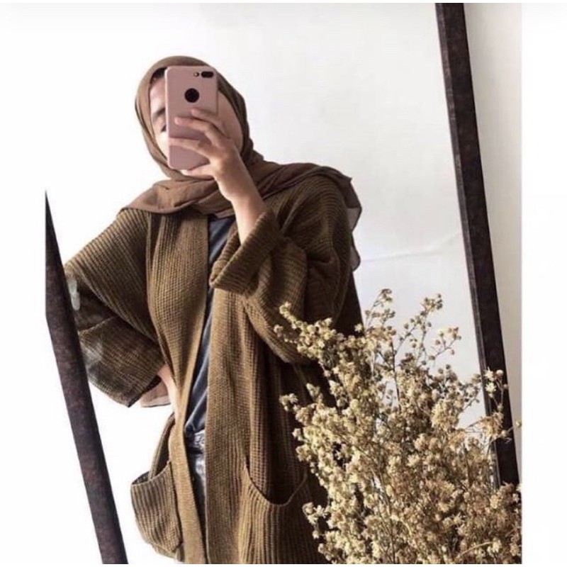 Cardigan oversize rajut