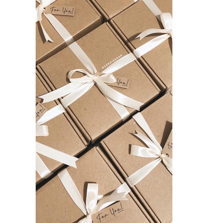 ✹ Gift Box Mini Estetik Bunga kering Rustic 'Teddy' by Gerai Sekar ◘