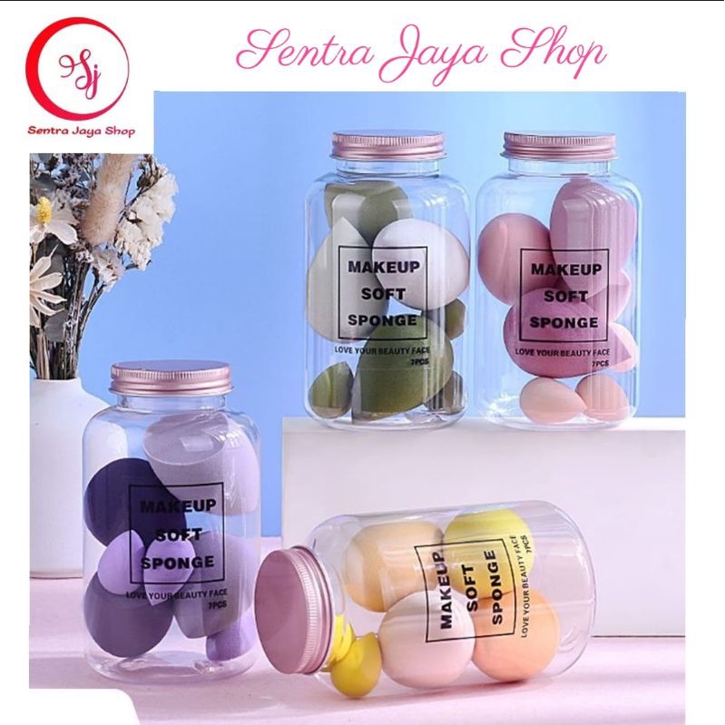 7pcs Sponge Blender Makeup 7 pcs Different Sizes Cosmetic Puff