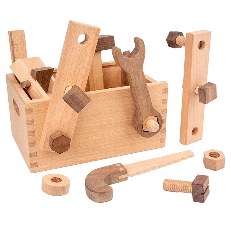 wooden carpenter tools set