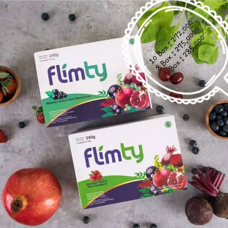 FLIMTY FIBER ORIGINAL BPOM HALAL BLACKCURRANT / RASPBERRY