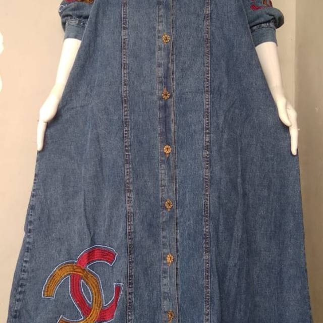 Gamis jeans importLD110 PB 140