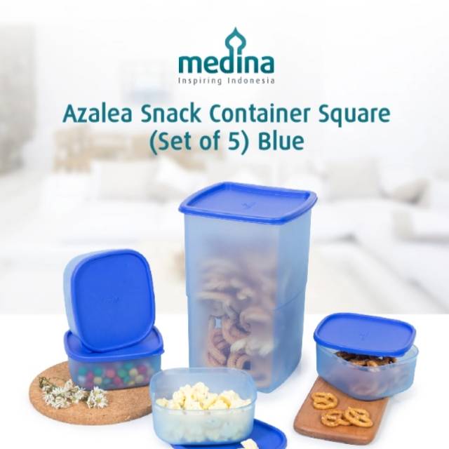 Azalea snack container square set 5