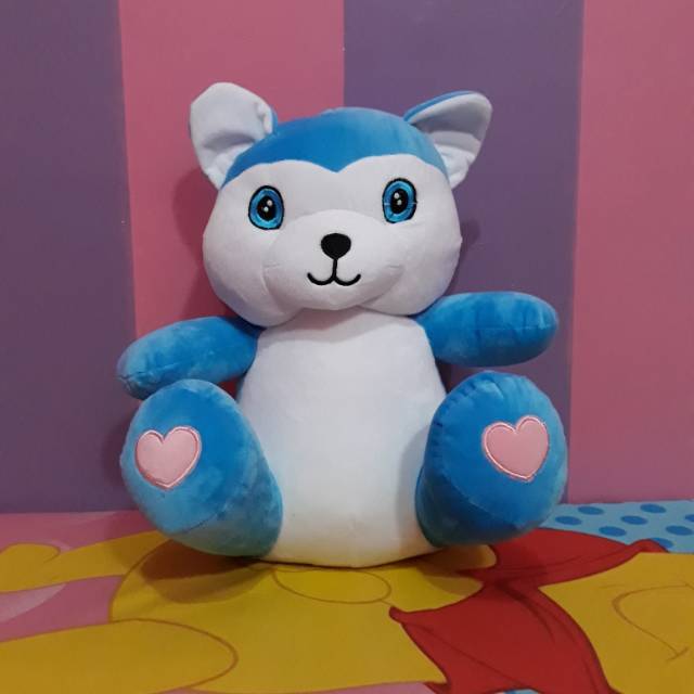 Boneka Husky stik love Timezone