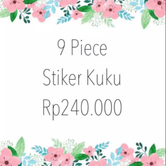 9 pcs sticker kuku
