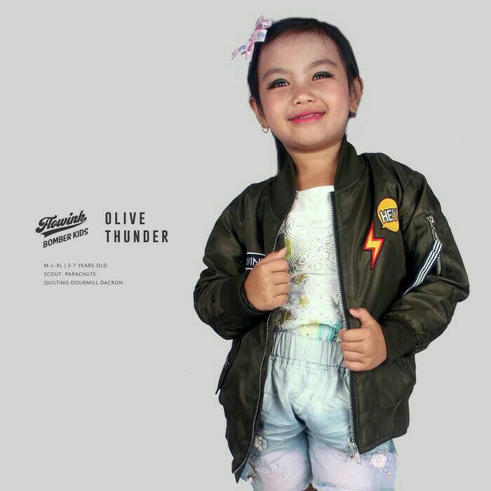 Bomber untuk Anak Oliver Thunder - Flowink