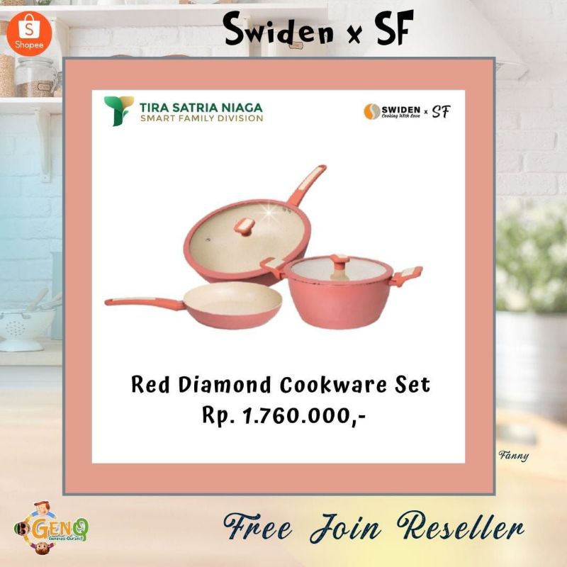 TeflonRedDiamondCookwareSet