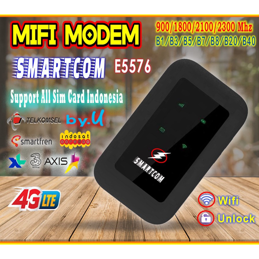 SMARTCOM - Modem SM-E5576 Modem Mifi 4G LTE Unlock Version Router