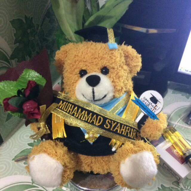 Boneka bear wisuda