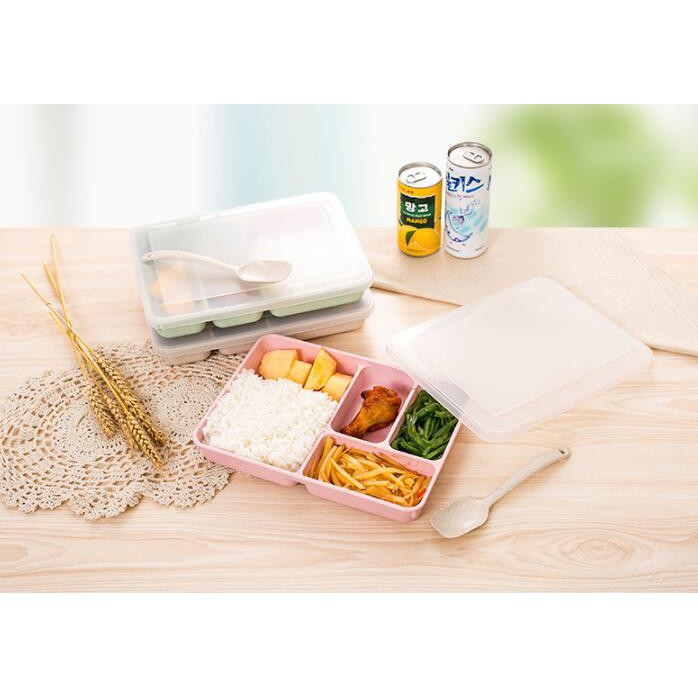RA510B WHEAT STRAW SNACK BOX LUNCH BOX