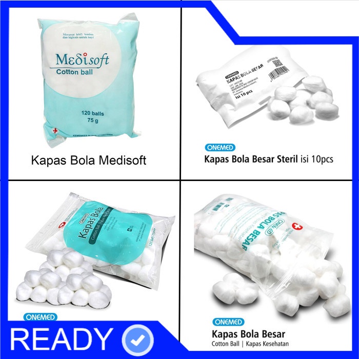 Kapas Bola Onemed & Medisoft Pack
