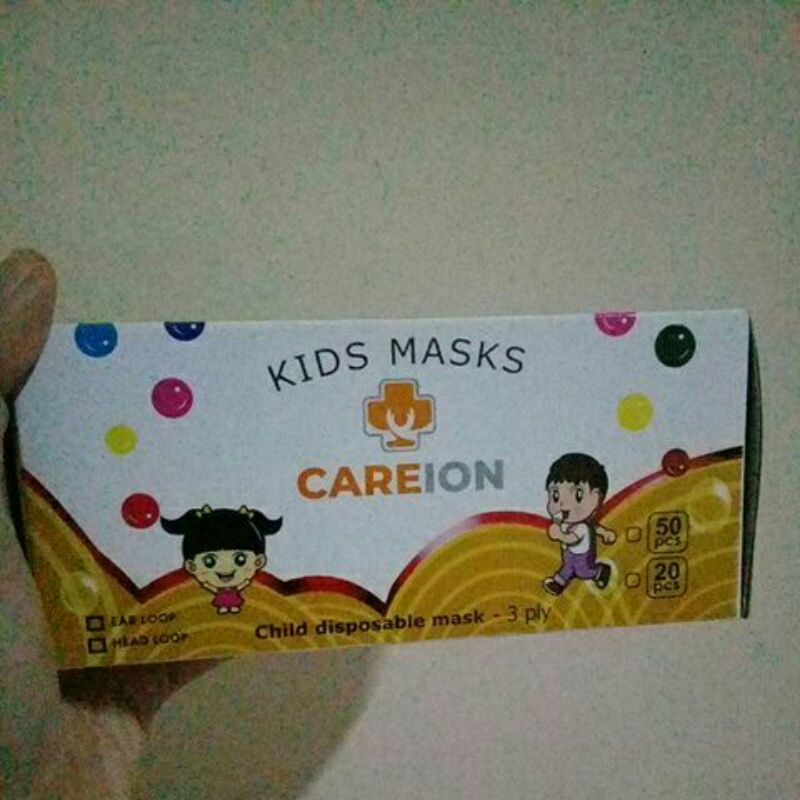 CHILDREN MASK CARACTER EARLOOP isi 50 pcs