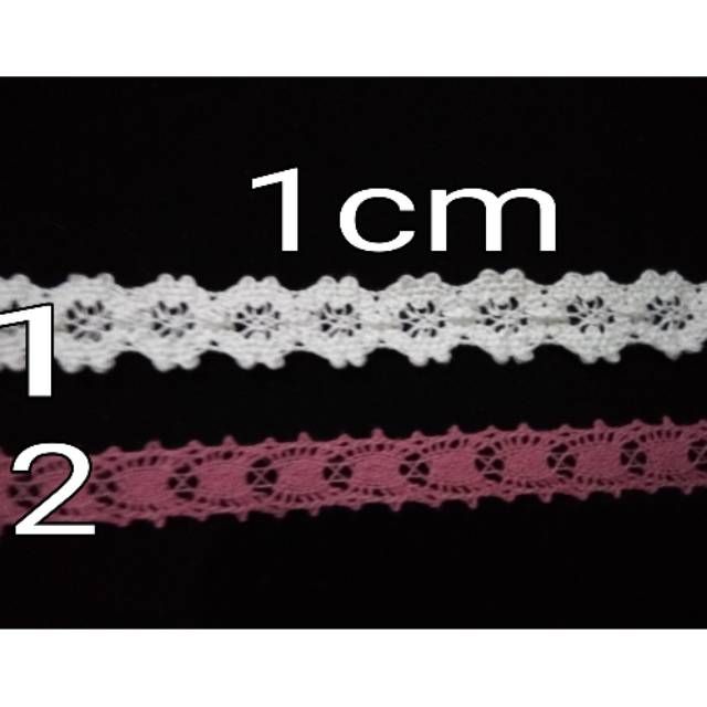 renda katun bordir 1cm