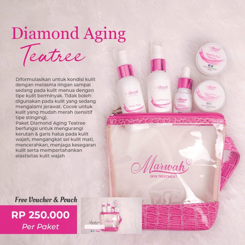 Diamond Aging Teatree free serum + pouch