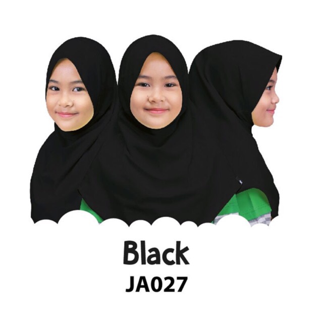 Jilbab Afrakids Black Ja027