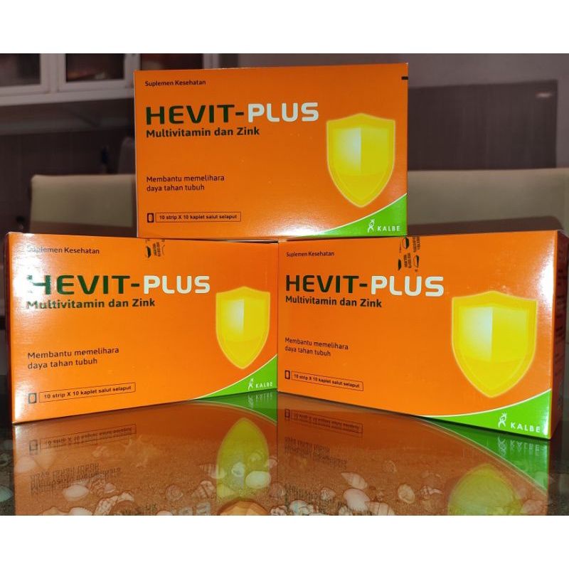 HEVIT PLUS MULTIVITAMIN DAN ZINC PER BOX (100 TAB)