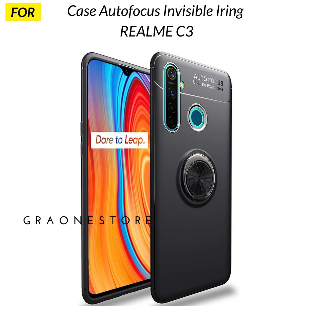 GRA Case REALME C3 Case Autofocus Invisible Iring SoftCase