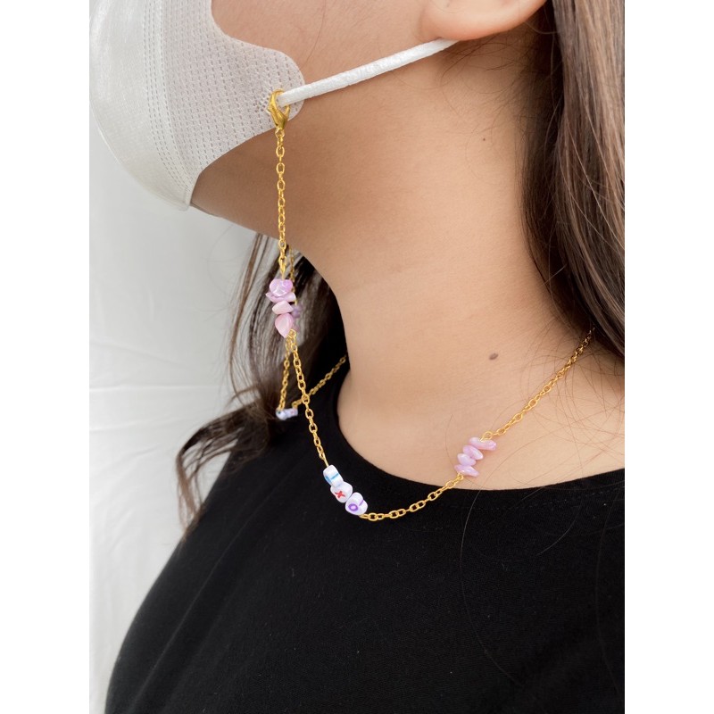 strap masker customized lilac