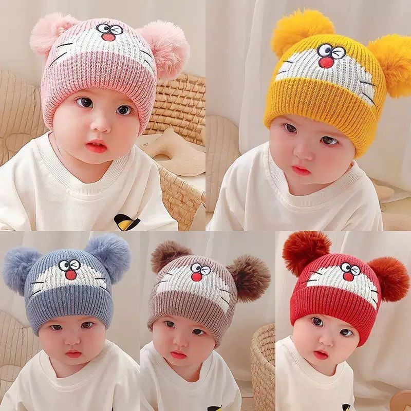 Kupluk anak doraemon