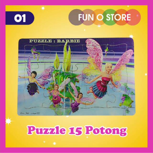 Puzzle 15 potong Barbie