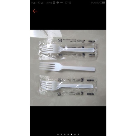 garpu plastik premium steril murah